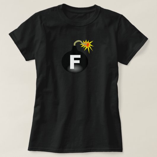 T-shirt Bombe noire du F des femmes (Design devant)