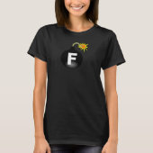 T-shirt Bombe noire du F des femmes (Devant)