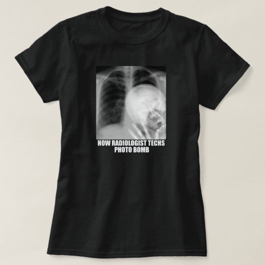 T-SHIRT BOMBE PHOTO RADIOLOGISTE (Design devant)