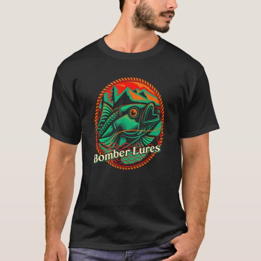 T-shirt Bomber Lures Chasse Hobby Hunter Activités Pêche (Devant)