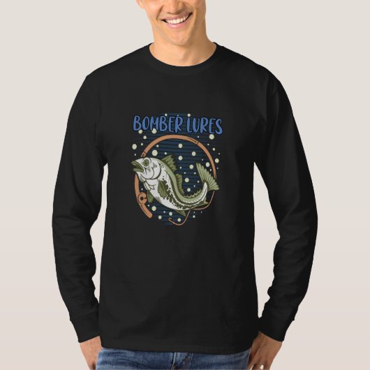 T-shirt Bomber Lures Hunting Hobby Hunter Pastime Fishing  (Devant)