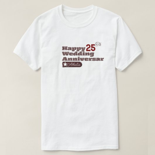 T-shirt Bon anniversaire de Mariage (Design devant)