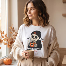 Bon appétit squelette café Halloween