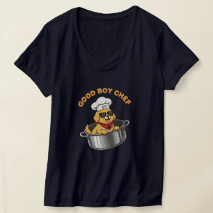 T-shirt Bon garçon chef cuisine chien