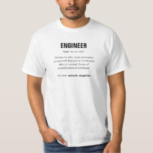 T-shirt bon marché d'ingénieur