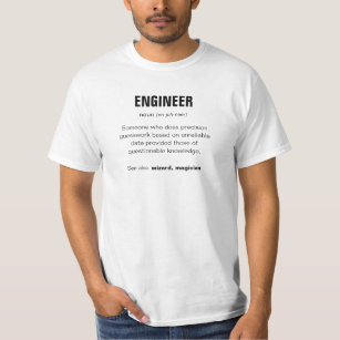 T-shirt bon marché d'ingénieur