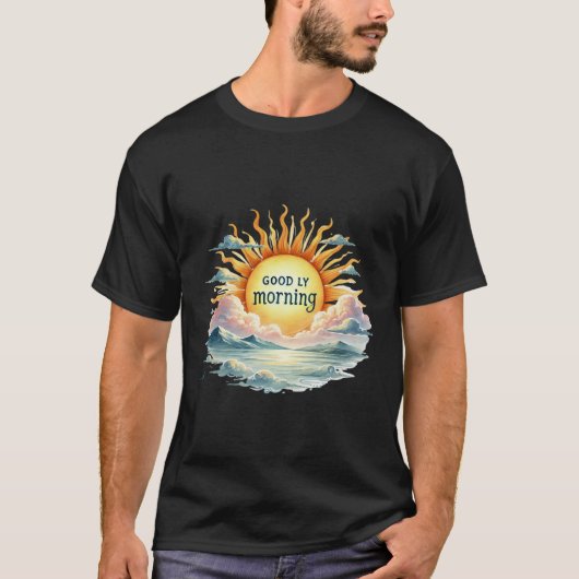 T-shirt bon matin avec soleil (Devant)