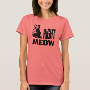 T-shirt Bon MEOW ! Kitty mauvais drôle