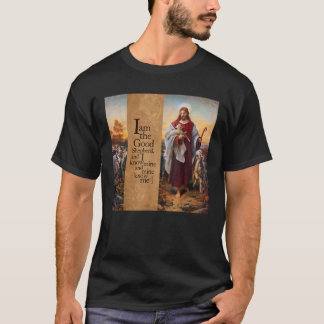 T-shirt Bon Pasteur Art Peinture John 10 Plockhorst Jesu