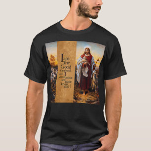 T-shirt Bon Pasteur Art Peinture John 10 Plockhorst Jesu