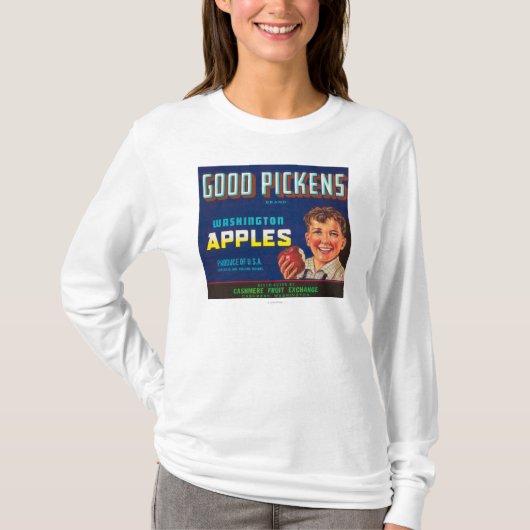 T-shirt Bon Pickens Apple marquent - le cachemire, WA (Devant)