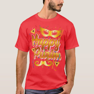 T-shirt Bon Purim Festival Masque Mustache 
