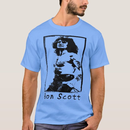 T-shirt Bon Scott Vintage (Devant)