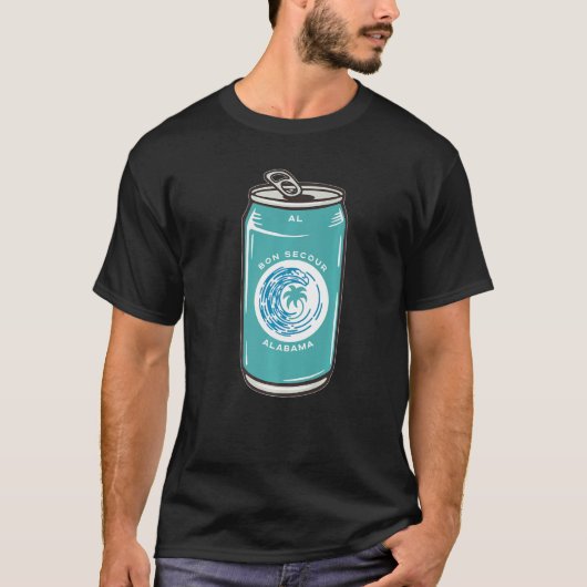 T-shirt Bon Secour Alabama Al Beach Bière Soda Can Souveni (Devant)