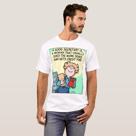T-shirt Bon secrétaire (Devant entier)