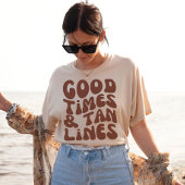 T-shirt Bon temps et Tan Lines | Boho Summer Vacances