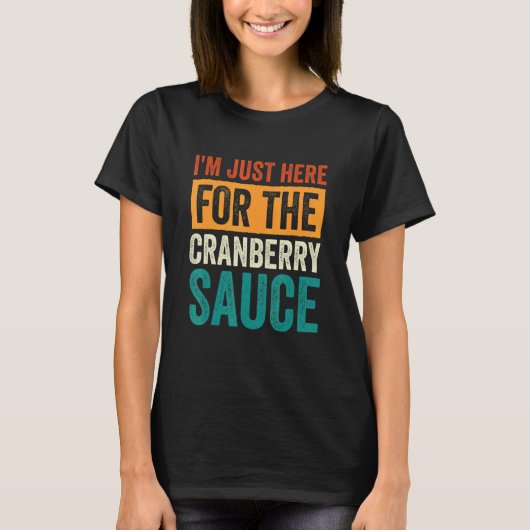 T-shirt Bon thanksgiving à la gelée à la sauce canneberge (Devant)