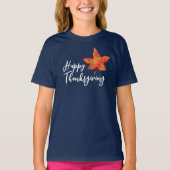 T-shirt Bon thanksgiving aquarelle automne Feuille d'érabl (Devant)