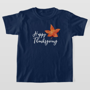 T-shirt Bon thanksgiving aquarelle automne Feuille d'érabl