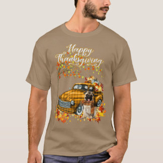 T-shirt Bon thanksgiving Carlin Chien Automne Automne Citr