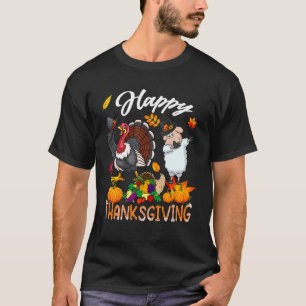 T-shirt Bon thanksgiving Chute Turquie Dabbing Mouton Wear
