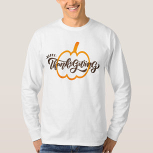 T-shirt Bon thanksgiving élégant avec Citrouille mignon