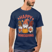 T-shirt Bon thanksgiving Gnomes Cute Café & Citrouille (Devant)