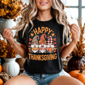 T-shirt Bon thanksgiving Gnomes Cute Café & Citrouille