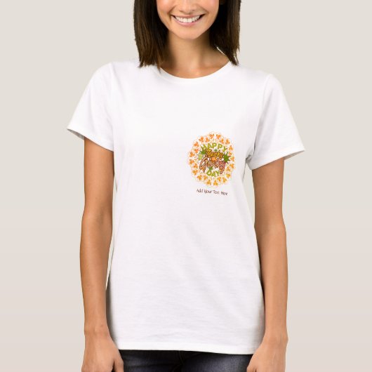 T-shirt Bon thanksgiving moderne Foliage sans soudure Mand (Devant)