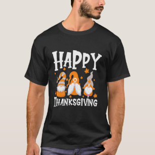 T-shirt Bon thanksgiving Trois Gnomes Citrouille d'automne