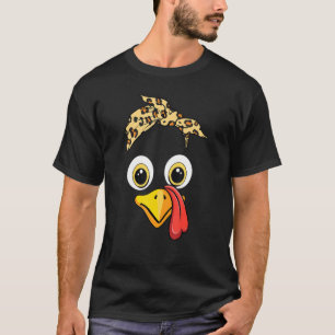 T-shirt Bon thanksgiving Turquie face Leopard Bandana Mama