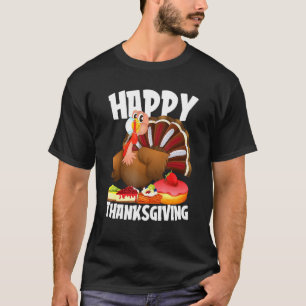 T-shirt Bon thanksgiving Turquie Visage Masque nourriture