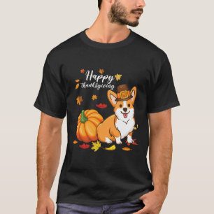 T-shirt Bon thanksgiving Welsh Corgi automne Thanksg