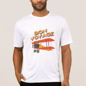 T-shirt Bon Voyage Biplane Avion Vintage (Devant)