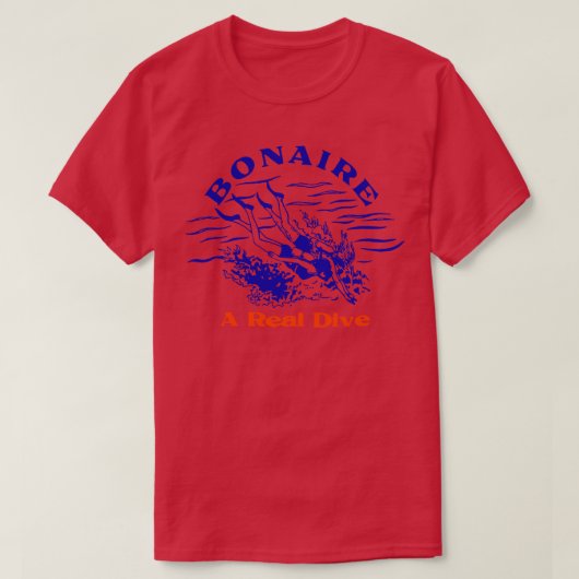 T-shirt Bonaire Plongée Vintage (Design devant)