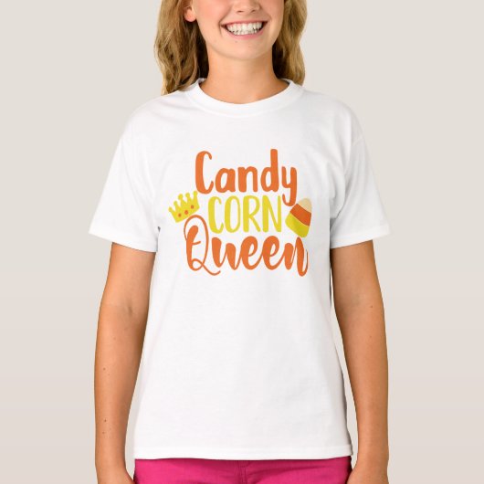 T-shirt Bonbons Corn Queen Fun Halloween (Devant)