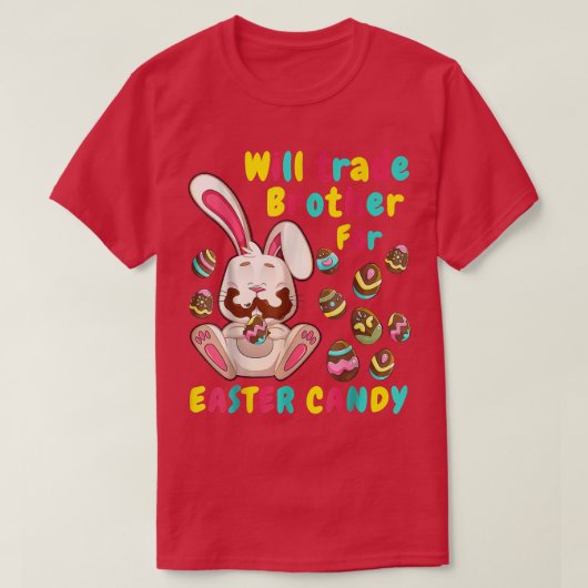 T-shirt Bonbons de pâques de lapin (Design devant)