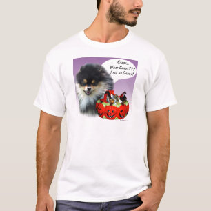 T-shirt Bonbons d'Halloween de Poméranie (blktan)