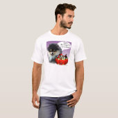 T-shirt Bonbons d'Halloween de Poméranie (blktan) (Devant entier)