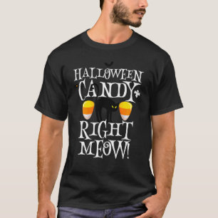 T-shirt Bonbons d'Halloween tout de suite Chat noir garço