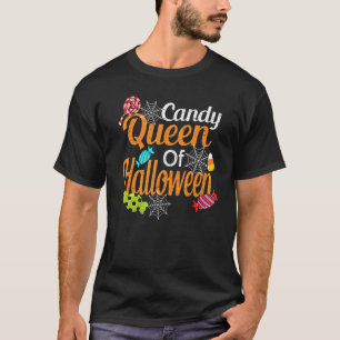 T-shirt Bonbons Drôle Reine D'Halloween Trick Ou Treat Cha
