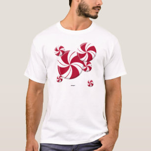 T-shirt Bonbons rayés au tourbillon de menthe poivrée