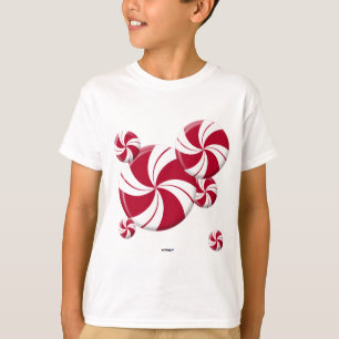 T-shirt Bonbons rayés au tourbillon de menthe poivrée
