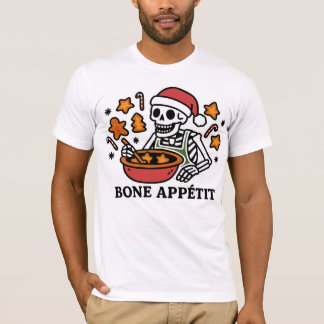 T-shirt Bone Appétit : Drôle Skeleton Christmas Baking