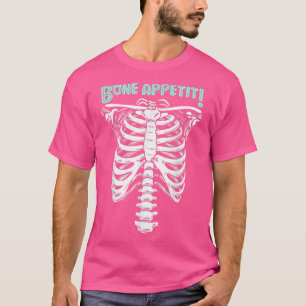 T-shirt Bone Appetit, Halloween Skeleton 668