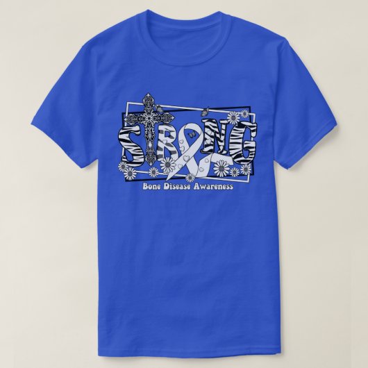 T-shirt Bone Disease Awareness ruban croisé Forte espéranc (Design devant)