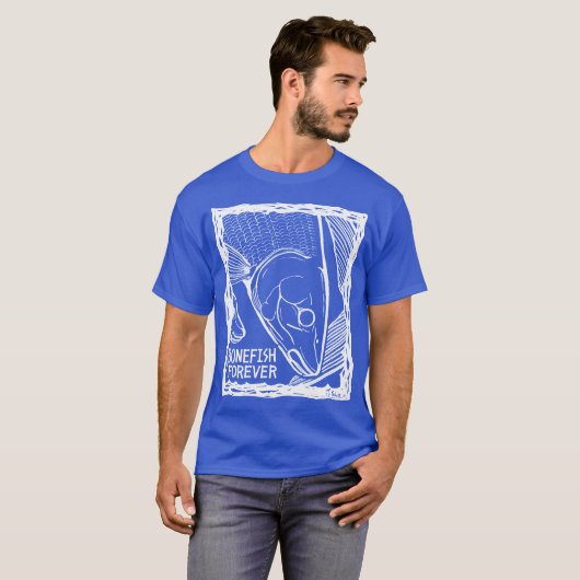 T-shirt Bonefish forever! (Fish forever series 001) (Devant entier)