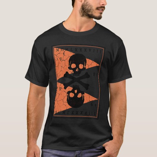 T-shirt Bones and Skulls Pirate 3 (Devant)