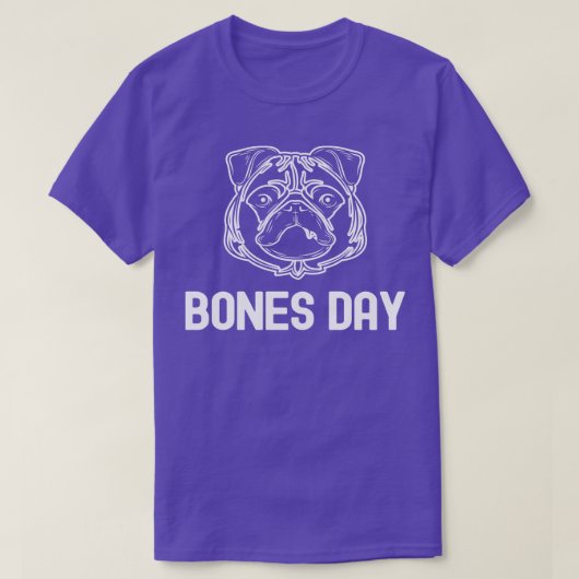 T-shirt Bones Day Funny Carlin (Design devant)