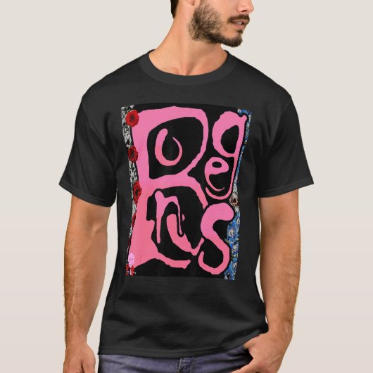 T-shirt Bones de Bong Kooky excentrique Script Illustratio (Devant)